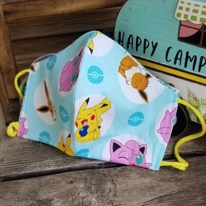 Pokemon Pikachu Face Mask Handmade